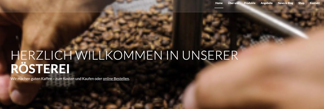 Kaffeerösterei dunkelhell Kaffeebohnen